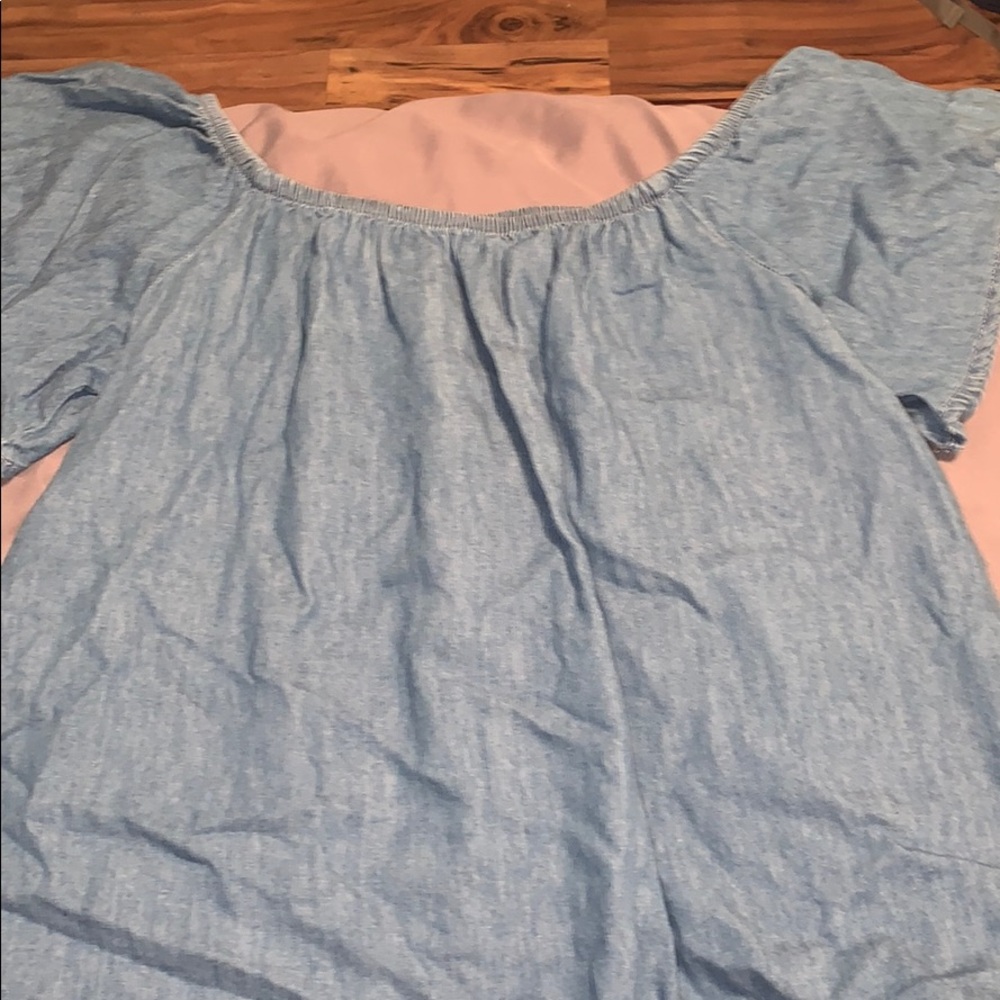 jean off the shoulder top